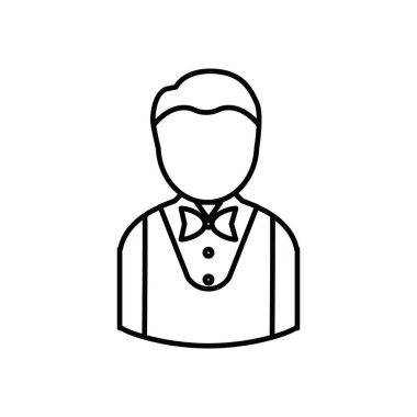 Garson düz simge, vektör illüstrasyonu