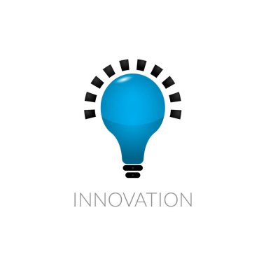 Bir ampul simgesinin vektör illüstrasyonu