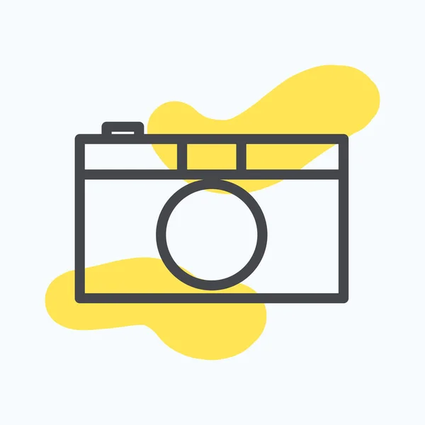 Camera Gestileerde Vector Illustratie — Stockvector