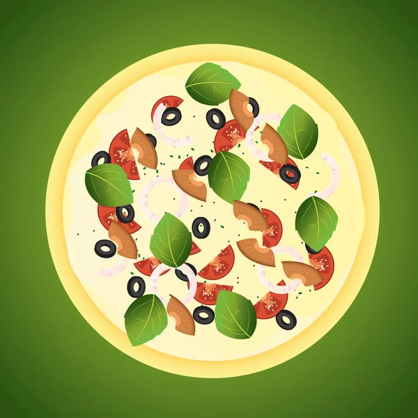 Pizza Illustration Vectorielle Stylisée — Image vectorielle