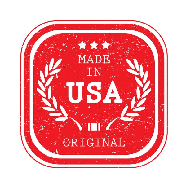Made Usa Εικονογράφηση Ετικέτας — Διανυσματικό Αρχείο