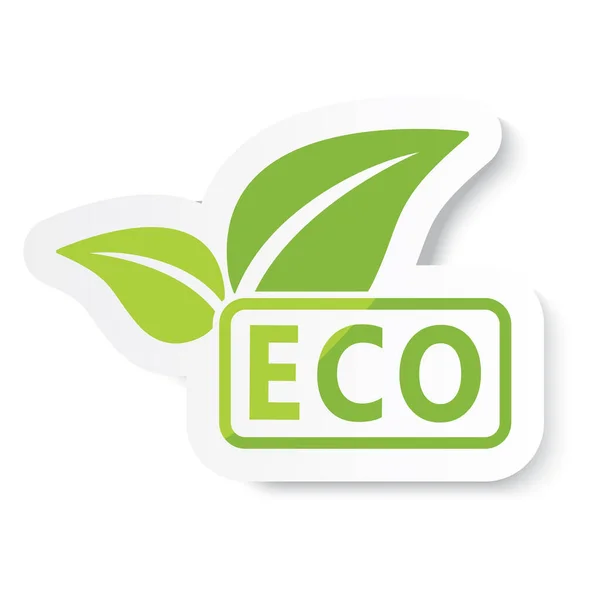 Icona Eco Friendly Illustrazione Vettoriale Stilizzata — Vettoriale Stock