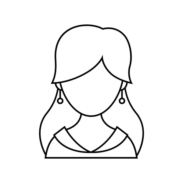 Mujer Avatar Carácter Icono Vector Ilustración Diseño — Archivo Imágenes Vectoriales