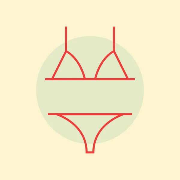 Bikini Gestileerde Vector Illustratie — Stockvector