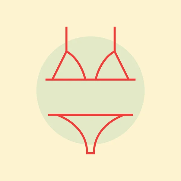 Bikini Stylizované Vektorové Ilustrace — Stockový vektor