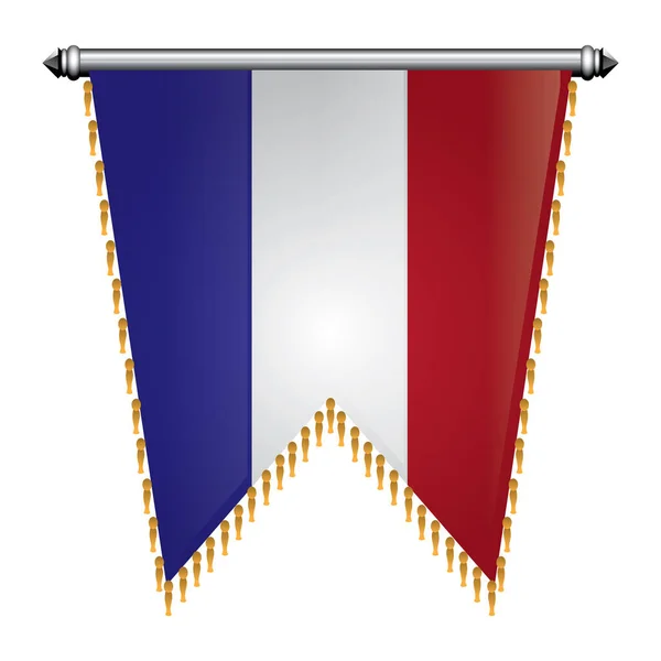 Francia Icono Vector Ilustración Fondo — Vector de stock