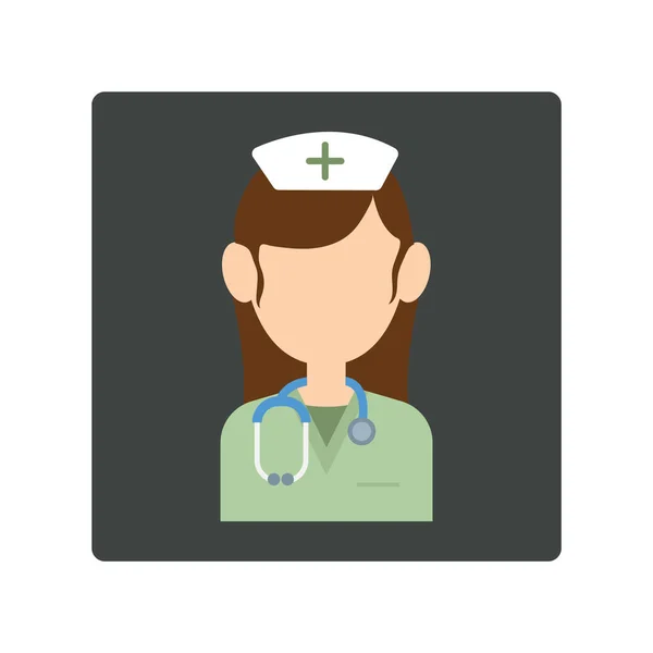 Дизайн Векторной Иллюстрации Аватара Медсестры — стоковый вектор