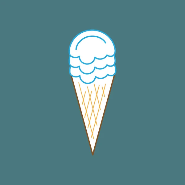 Конус Морозива Барвисті Векторні Ілюстрації — стоковий вектор