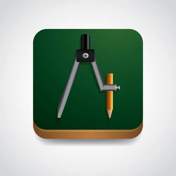 Vector Ilustración Del Icono Educación Moderna — Vector de stock