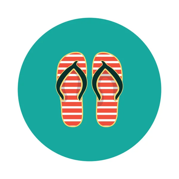 Flip Flops Ikonen Vektorillustration — Stock vektor