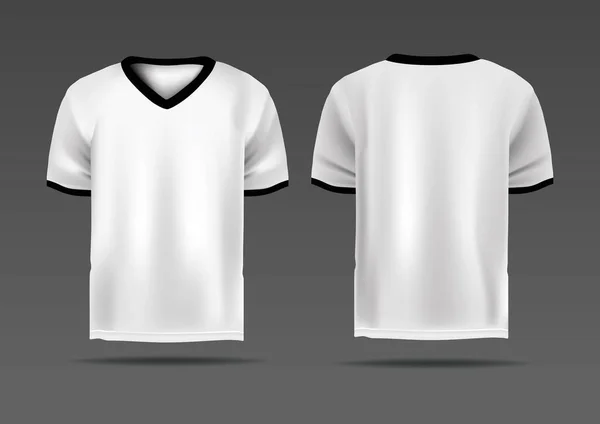 色の背景に空白のTシャツテンプレート — ストックベクタ