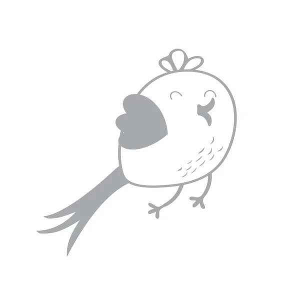 Uma Ilustração Pássaro Ícone Plano Ilustração Vetorial — Vetor de Stock