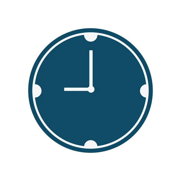 Wall Clock Flat Icon Vector Illustration — Stock Vector