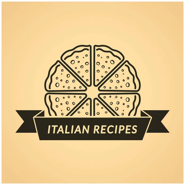 ピザのベクターロゴ — ストックベクタ