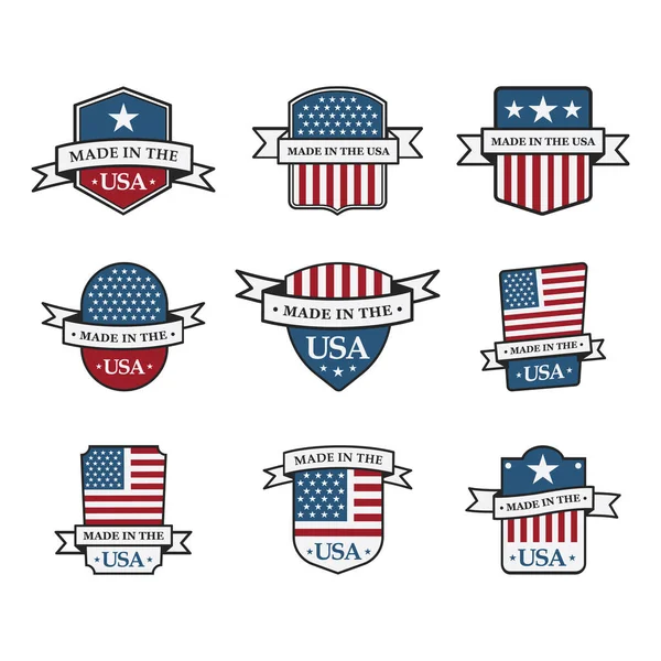 Amerikai Jelvényben Készült — Stock Vector