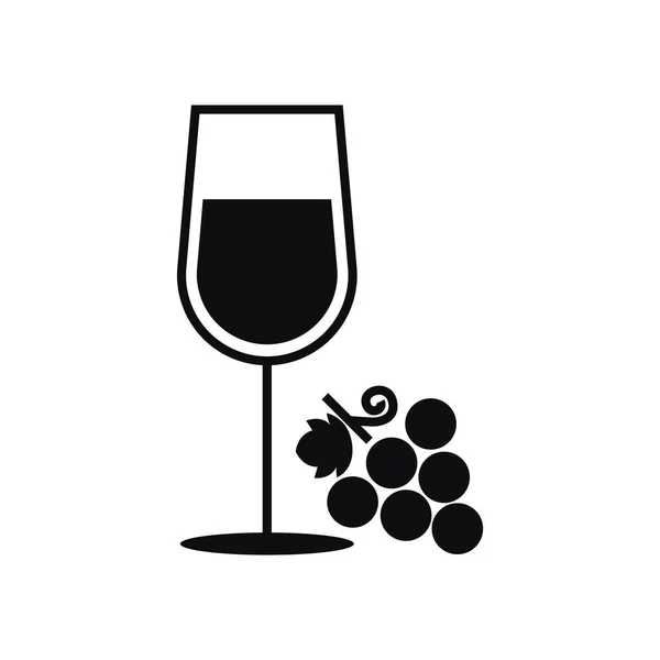 Icône Verre Vin Illustration Vectorielle — Image vectorielle