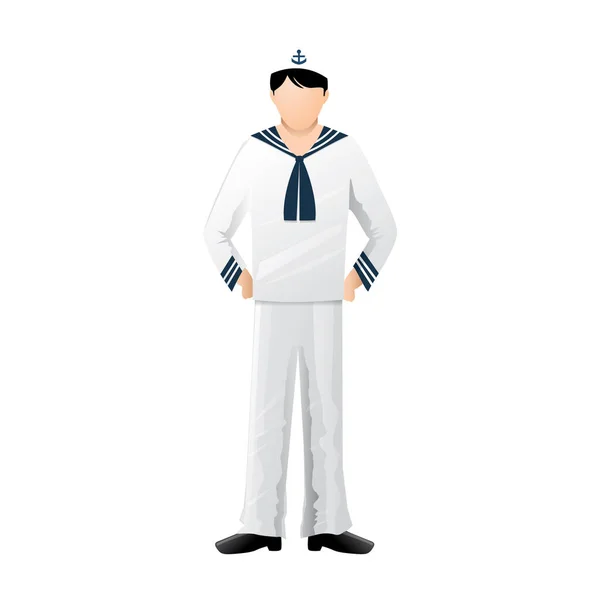 身穿白色背景制服的警察 — 图库矢量图片