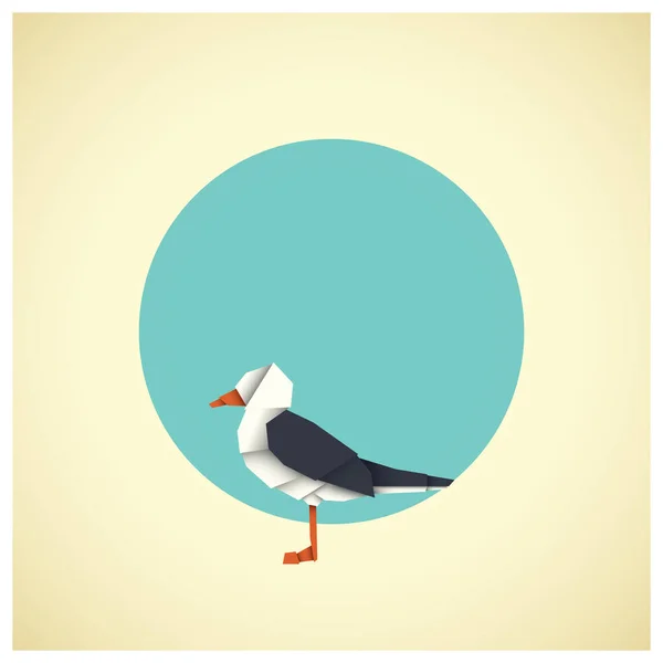 Vector Illustration Bird White Background — Stock Vector
