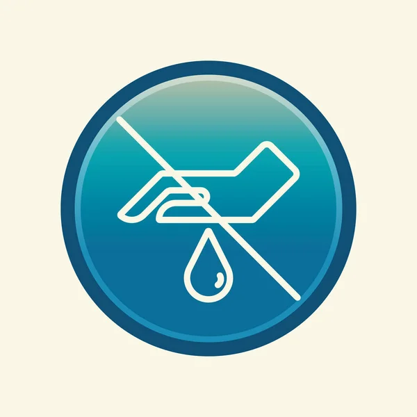 Water Sign Flat Icon Vector Illustration — Stock Vector