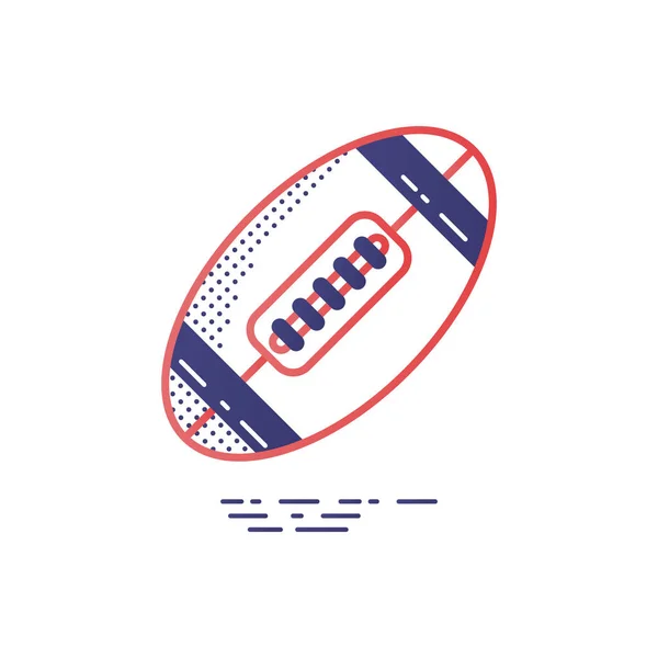 Amerikansk Fotboll Ikon Färgglada Vektor Illustration — Stock vektor