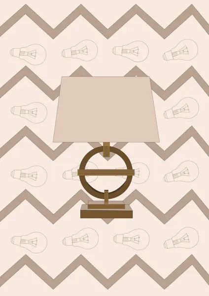 Лампа Стилізована Векторна Ілюстрація — стоковий вектор