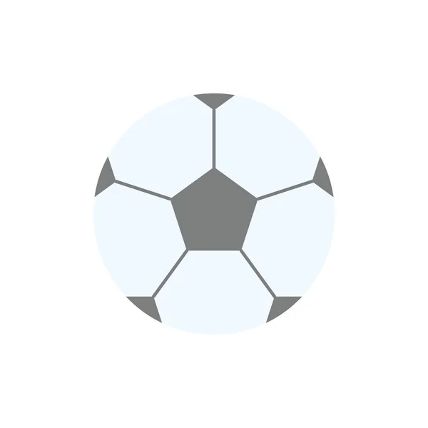 Fotboll Boll Ikon Platt Stil Isolerad Vit Bakgrund Vektor Illustration — Stock vektor