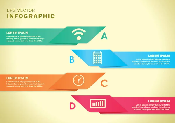 Infográficos Negócios Ilustração Vetorial — Vetor de Stock