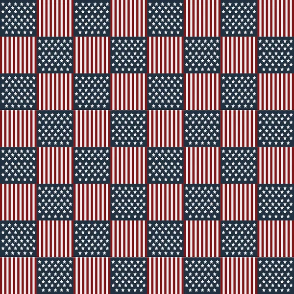 Seamless Pattern Red White Squares Vector Illustration — Stock Vector