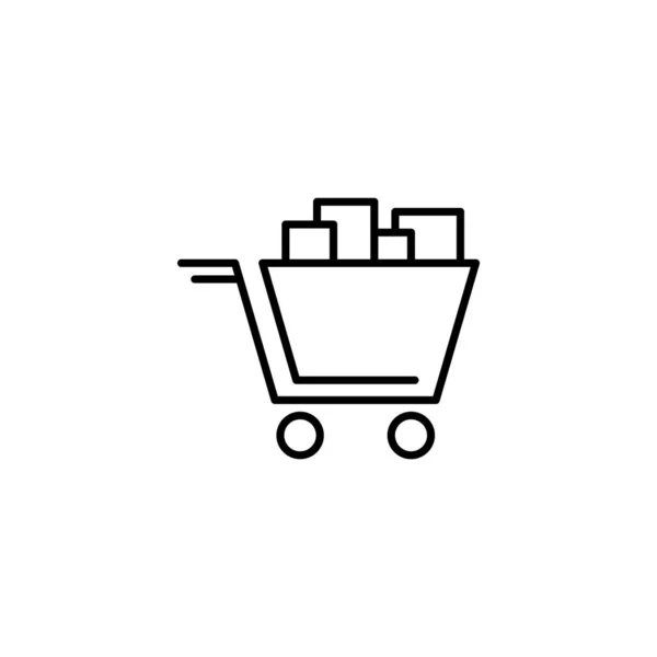 Icono Del Carrito Compras Ilustración Del Vector — Archivo Imágenes Vectoriales