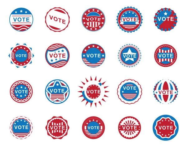 Usa Voting Labels Collection Illustration — стоковий вектор