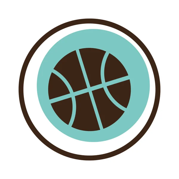 Icono Baloncesto Ilustración Vectorial Colorido — Vector de stock