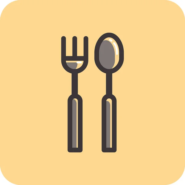 Cutlery Icon Vector Illustration — Stock Vector