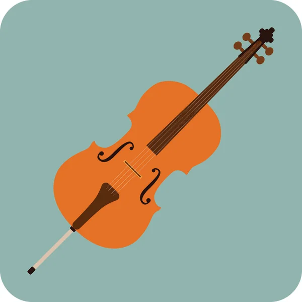 Icona Illustrazione Vettoriale Violoncello — Vettoriale Stock