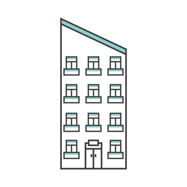 Gebäude Symbol Vektorillustration — Stockvektor