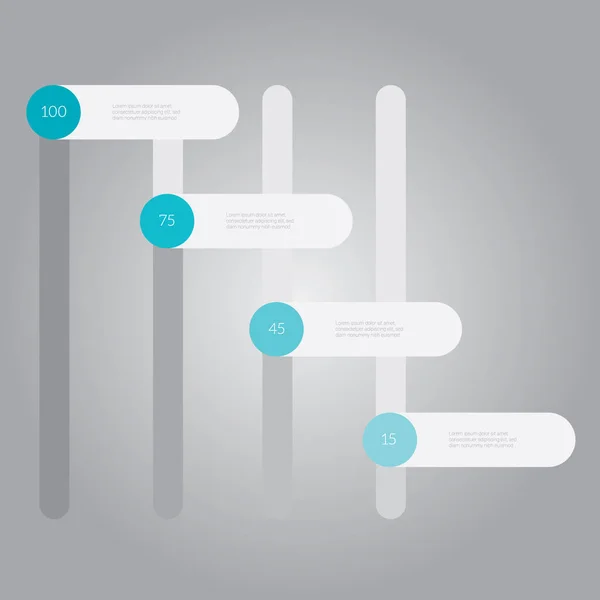 Plantilla Infográfica Ilustración Vectorial — Vector de stock