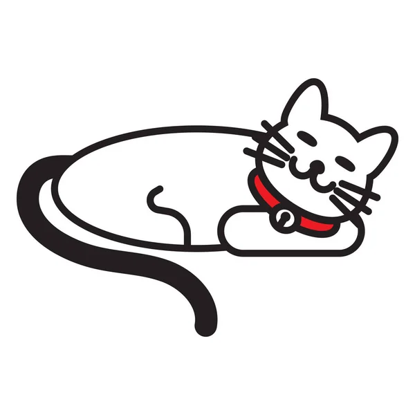 Cat Flat Icon Vector Illustration — Stock Vector