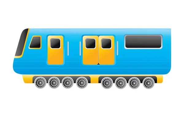 Wektor Ilustracja Niebieski Autobus Izolowany Białym Tle — Wektor stockowy