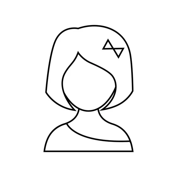 Frau Silhouette Avatar Symbol Vektor Illustration — Stockvektor