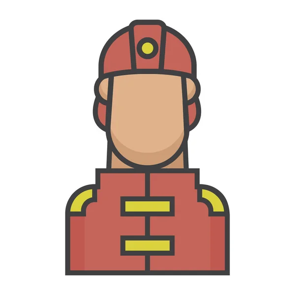 Fireman stylized vector illustration