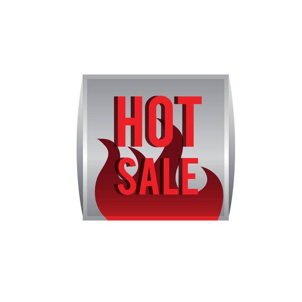 hot sale label flat icon, vector illustration