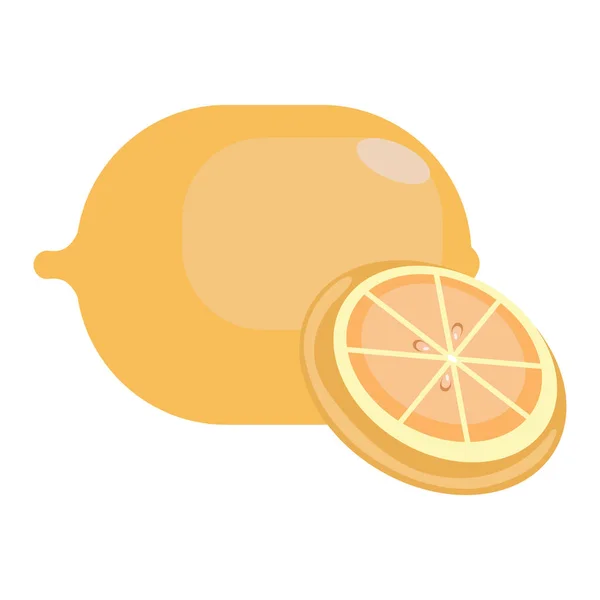 Zitrone Flaches Symbol Vektorillustration — Stockvektor
