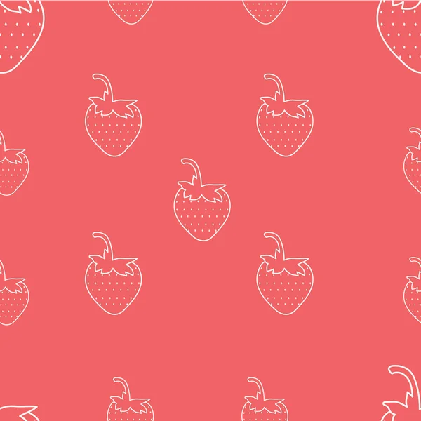Seamless Pattern Fruits Berries Vector Illustration — Stock Vector