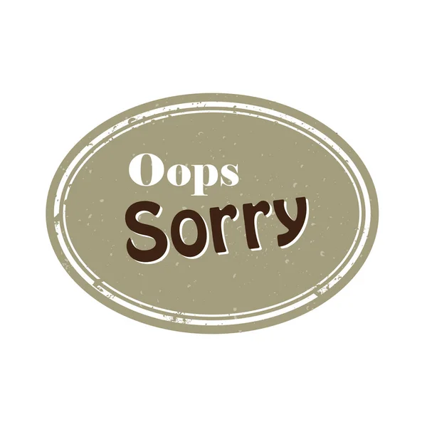 Oeps Sorry Plat Pictogram Vector Illustratie — Stockvector