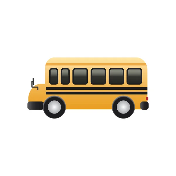 白い背景に孤立したスクールバスは — ストックベクタ