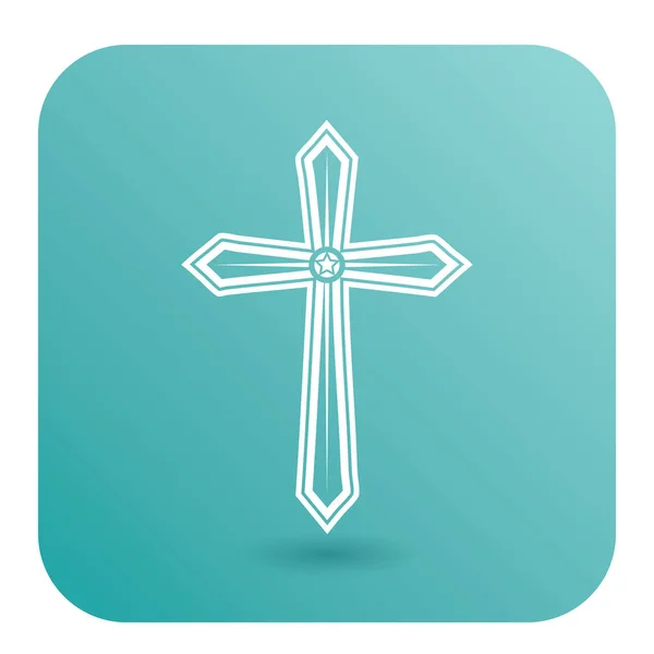 Holy Cross Icon Vector Illustration — Stock Vector