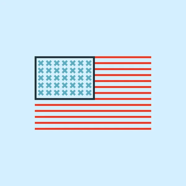 Vector Illustration Flag United States America — Stock Vector
