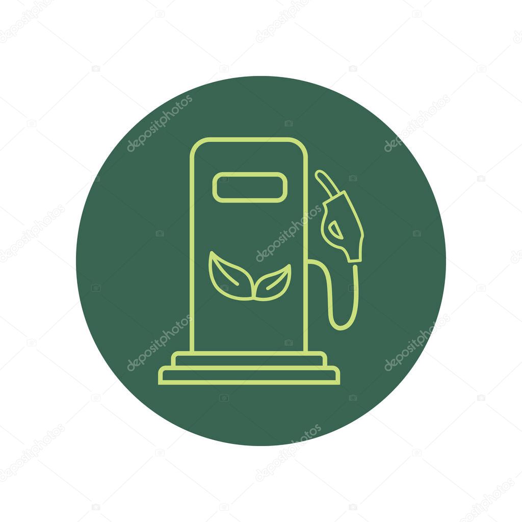 eco friendly icon, stylized vector illustration