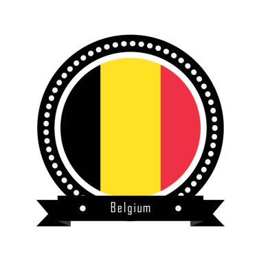 Belçika bayrağının vektör illüstrasyonu