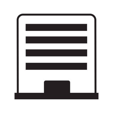 Ofis binası, tasarım vektörü illüstrasyonu