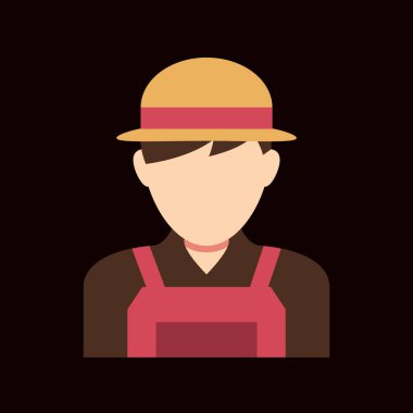 Man avatar simgesi vektör illüstrasyonu